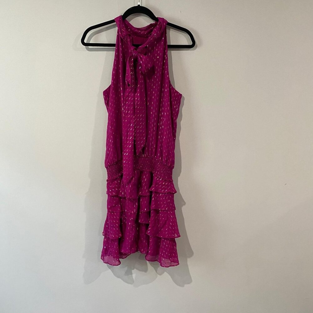 Ramy Brook Pink Christina Halter Mini Dress Size M